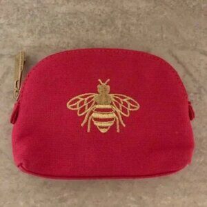 3/$12 Honeybee Small Canvas Pouch